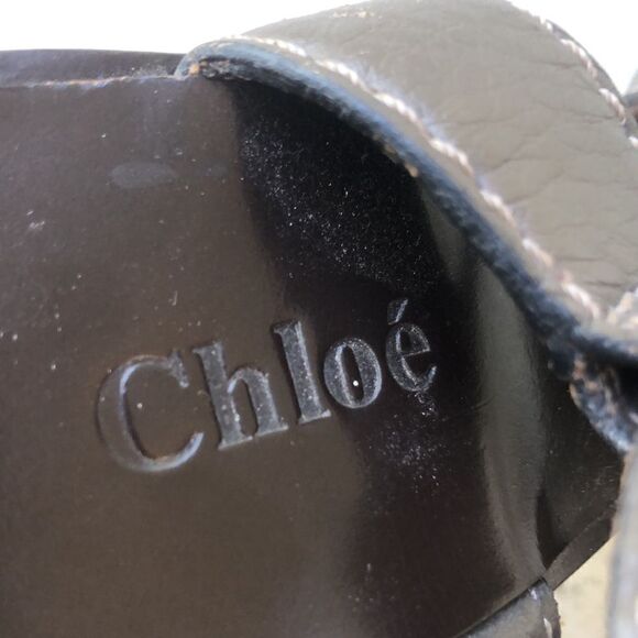 Chloe slip on cris cross sandals - Picture 9 of 11